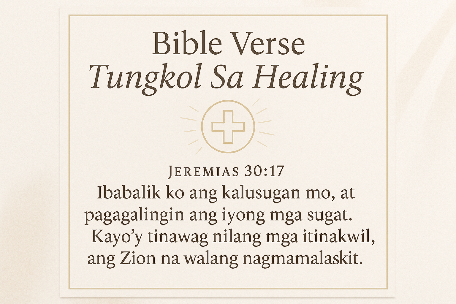 "Bible Verse Tungkol Sa Healing"