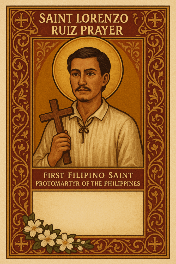Saint Lorenzo Ruiz praye